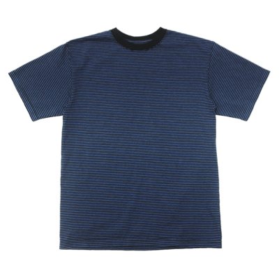 画像1: Good On（グッドオン）Mini Stripe Short Sleeve Crew Neck Tee（ミニストライプショートスリーブクルーネックTシャツ） / DEEP LAGOON（ディープラグーン）