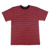 Good On（グッドオン）Mini Stripe Short Sleeve Crew Neck Tee（ミニストライプショートスリーブクルーネックTシャツ） / Flamingo（フラミンゴ）
