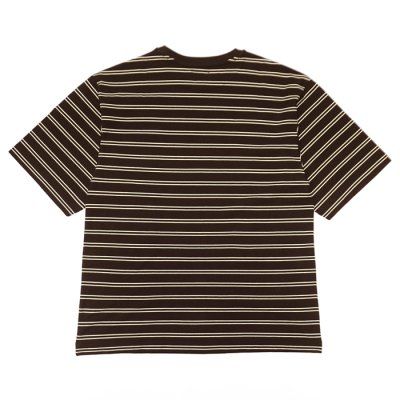 画像2: KAPTAIN SUNSHINE（キャプテンサンシャイン）Hard Twisted Stripe Jersey SS Tee（ハードツイステッドストライプジャージーショートスリーブTee）"HARD TWISTED COTTON BORDER JERSEY" / Brown Wide Stripe（ブラウンワイドストライプ）