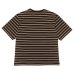 画像2: KAPTAIN SUNSHINE（キャプテンサンシャイン）Hard Twisted Stripe Jersey SS Tee（ハードツイステッドストライプジャージーショートスリーブTee）"HARD TWISTED COTTON BORDER JERSEY" / Brown Wide Stripe（ブラウンワイドストライプ） (2)