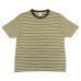 画像1: felco（フェルコ） S/S Crew Pocket Tee（S/SクルーポケットTシャツ）”OLD PAPER STRIPE" / Green Beige×Olive Stripe（グリーンベージュ×オリーブストライプ） (1)