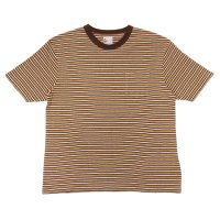 felco（フェルコ） S/S Crew Pocket Tee（S/SクルーポケットTシャツ）”OLD PAPER STRIPE" / Brown Beige×Oramnge Stripe（ブラウンベージュ×オレンジストライプ）