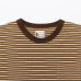 画像3: felco（フェルコ） S/S Crew Pocket Tee（S/SクルーポケットTシャツ）”OLD PAPER STRIPE" / Brown Beige×Oramnge Stripe（ブラウンベージュ×オレンジストライプ） (3)