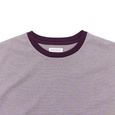 画像3: KAPTAIN SUNSHINE（キャプテンサンシャイン）Hard Twisted Stripe Jersey SS Tee（ハードツイステッドストライプジャージーショートスリーブTee）"HARD TWISTED COTTON BORDER JERSEY" / Grey Multi Stripe（グレーマルチストライプ）