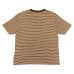 画像2: felco（フェルコ） S/S Crew Pocket Tee（S/SクルーポケットTシャツ）”OLD PAPER STRIPE" / Brown Beige×Oramnge Stripe（ブラウンベージュ×オレンジストライプ） (2)