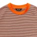 画像3: EVCON（エビコン）MARCERIZATION BORDER WIDE S/S TEE（マーセリゼーションボーダーワイドショートスリーブTシャツ） / ORANGE（オレンジ） (3)