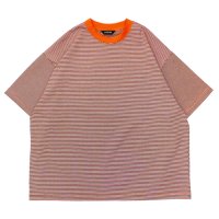 EVCON（エビコン）MARCERIZATION BORDER WIDE S/S TEE（マーセリゼーションボーダーワイドショートスリーブTシャツ） / ORANGE（オレンジ）