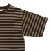 画像4: KAPTAIN SUNSHINE（キャプテンサンシャイン）Hard Twisted Stripe Jersey SS Tee（ハードツイステッドストライプジャージーショートスリーブTee）"HARD TWISTED COTTON BORDER JERSEY" / Brown Wide Stripe（ブラウンワイドストライプ） (4)