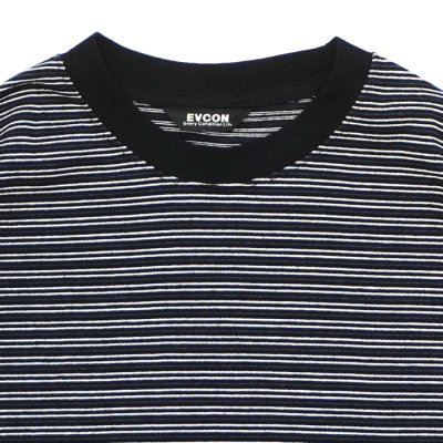 画像3: EVCON（エビコン）BORDER WIDE S/S TEE（ボーダーワイドショートスリーブTシャツ） / Black（ブラック）