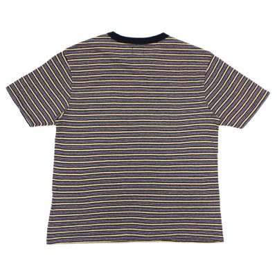 画像2: felco（フェルコ） S/S Crew Pocket Tee（S/SクルーポケットTシャツ）”OLD PAPER STRIPE" / Blue Beige×Black Stripe（ブルーベージュ×ブラックストライプ）