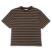 KAPTAIN SUNSHINE（キャプテンサンシャイン）Hard Twisted Stripe Jersey SS Tee（ハードツイステッドストライプジャージーショートスリーブTee）"HARD TWISTED COTTON BORDER JERSEY" / Brown Wide Stripe（ブラウンワイドストライプ）