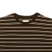 画像3: KAPTAIN SUNSHINE（キャプテンサンシャイン）Hard Twisted Stripe Jersey SS Tee（ハードツイステッドストライプジャージーショートスリーブTee）"HARD TWISTED COTTON BORDER JERSEY" / Brown Wide Stripe（ブラウンワイドストライプ） (3)