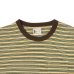 画像3: felco（フェルコ） S/S Crew Pocket Tee（S/SクルーポケットTシャツ）”OLD PAPER STRIPE" / Green Beige×Olive Stripe（グリーンベージュ×オリーブストライプ） (3)