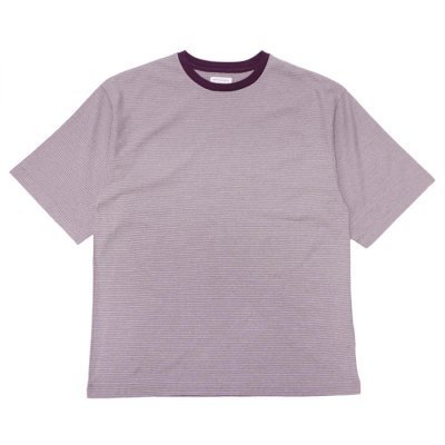 画像1: KAPTAIN SUNSHINE（キャプテンサンシャイン）Hard Twisted Stripe Jersey SS Tee（ハードツイステッドストライプジャージーショートスリーブTee）"HARD TWISTED COTTON BORDER JERSEY" / Grey Multi Stripe（グレーマルチストライプ）