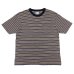 画像1: felco（フェルコ） S/S Crew Pocket Tee（S/SクルーポケットTシャツ）”OLD PAPER STRIPE" / Blue Beige×Black Stripe（ブルーベージュ×ブラックストライプ） (1)