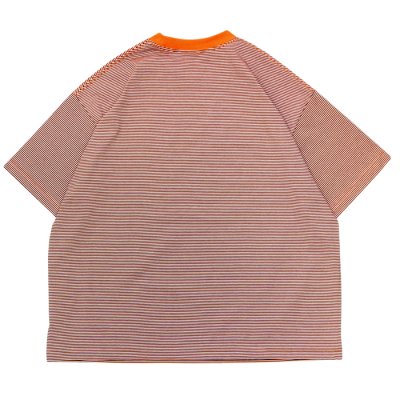 画像2: EVCON（エビコン）MARCERIZATION BORDER WIDE S/S TEE（マーセリゼーションボーダーワイドショートスリーブTシャツ） / ORANGE（オレンジ）