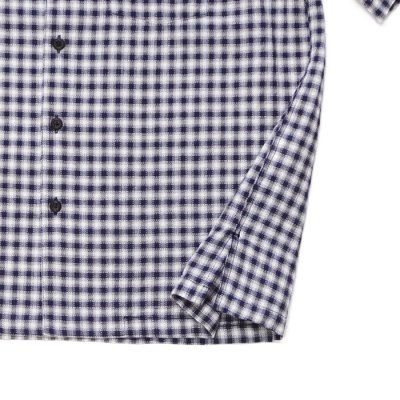 画像4: SERO（セロ）Dobby Omble SS Open Collar Shirt（ドビーオンブレショートスリーブオープンカラーシャツ） / Navy（ネイビー）