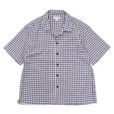 SERO（セロ）Dobby Omble SS Open Collar Shirt（ドビーオンブレショートスリーブオープンカラーシャツ） / Navy（ネイビー）