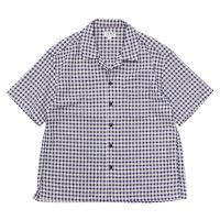 SERO（セロ）Dobby Omble SS Open Collar Shirt（ドビーオンブレショートスリーブオープンカラーシャツ） / Navy（ネイビー）