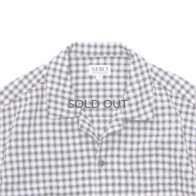 画像2: SERO（セロ）Dobby Omble SS Open Collar Shirt（ドビーオンブレショートスリーブオープンカラーシャツ） / Navy（ネイビー）