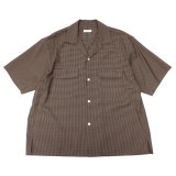 KAPTAIN SUNSHINE（キャプテンサンシャイン）Summer Wool Open Collar SS Shirt（サマーウールオープンカラーショートスリーブシャツ）/ Khaki Plaid（カーキチェック）