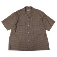 KAPTAIN SUNSHINE（キャプテンサンシャイン）Summer Wool Open Collar SS Shirt（サマーウールオープンカラーショートスリーブシャツ）/ Khaki Plaid（カーキチェック）