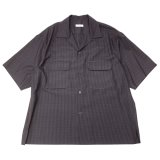 KAPTAIN SUNSHINE（キャプテンサンシャイン）Summer Wool Open Collar SS Shirt（サマーウールオープンカラーショートスリーブシャツ）/ Brown Plaid（ブラウンチェック）