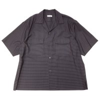 KAPTAIN SUNSHINE（キャプテンサンシャイン）Summer Wool Open Collar SS Shirt（サマーウールオープンカラーショートスリーブシャツ）/ Brown Plaid（ブラウンチェック）
