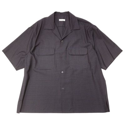 画像1: KAPTAIN SUNSHINE（キャプテンサンシャイン）Summer Wool Open Collar SS Shirt（サマーウールオープンカラーショートスリーブシャツ）/ Brown Plaid（ブラウンチェック）