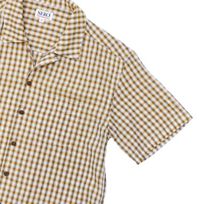 画像4: SERO（セロ）Dobby Omble SS Open Collar Shirt（ドビーオンブレショートスリーブオープンカラーシャツ） / Mustard（マスタード）
