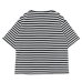 画像1: SAINT JAMES（セントジェームス）TEE LOOSE（五分袖ドロップショルダー）"BORDER" / ACIRE×NEIGE（杢チャコール×ホワイト） (1)