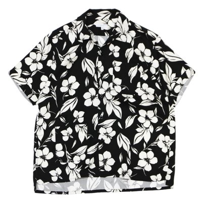 画像1: ENGINEERED GARMENTS（エンジニアードガーメンツ）Camp Shirt （キャンプシャツ）"Natural Tencel Floral" / Black（ブラック）