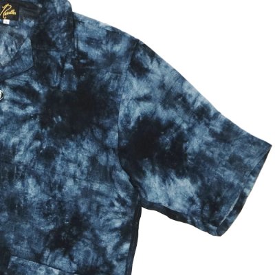 画像4: NEEDLES（ニードルズ）Cabana Shirt（カバナシャツ）"Mesh Jacquard Uneven Dye" / Charcoal（チャコール）