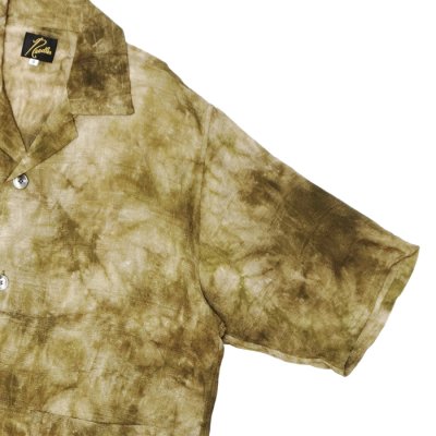 画像4: NEEDLES（ニードルズ）Cabana Shirt（カバナシャツ）"Mesh Jacquard Uneven Dye" / Brown（ブラウン）