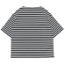 画像2: SAINT JAMES（セントジェームス）TEE LOOSE（五分袖ドロップショルダー）"BORDER" / ACIRE×NEIGE（杢チャコール×ホワイト） (2)