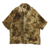 NEEDLES（ニードルズ）Cabana Shirt（カバナシャツ）"Mesh Jacquard Uneven Dye" / Brown（ブラウン）