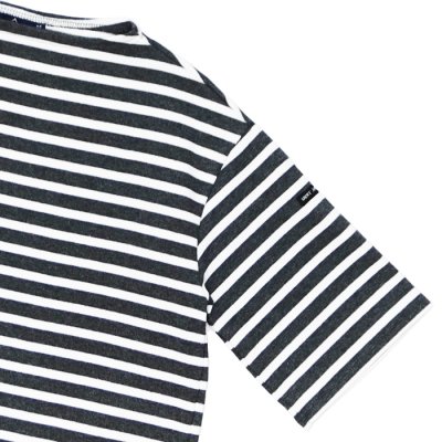 画像4: SAINT JAMES（セントジェームス）TEE LOOSE（五分袖ドロップショルダー）"Women” / ACIRE×NEIGE（杢チャコール×ホワイト）