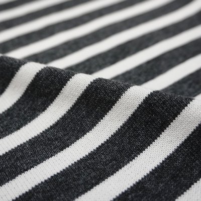 画像6: SAINT JAMES（セントジェームス）TEE LOOSE（五分袖ドロップショルダー）"BORDER" / ACIRE×NEIGE（杢チャコール×ホワイト）