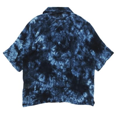 画像2: NEEDLES（ニードルズ）Cabana Shirt（カバナシャツ）"Mesh Jacquard Uneven Dye" / Charcoal（チャコール）