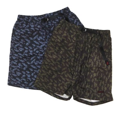 画像1: Gramicci（グラミチ）NYLON PACKABLE G-SHORT（ナイロンパッカブルGショーツ）"Recycle Nylon Print" / Navy Leaf（ネイビーリーフ）・Brown Leaf（ブラウンリーフ）