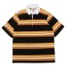 画像1: BARBARIAN（バーバリアン）Light Weight Rugby Collar Shirt S/S（ライトウェイト ラグビーカラーシャツS/S） / RUST×U,GOLD×Tangerine×Brown（ラスト×ゴールド×タンジェリン×ブラウン） (1)