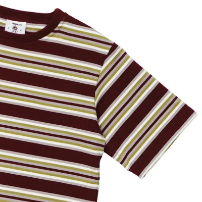 画像4: BARBARIAN（バーバリアン）Light Weight Crew Neck Shirt S/S（ライトウェイトクルーネックシャツS/S） / Maroon×Grey×Ivory×Olive（マルーン×グレー×アイボリー×オリーブ）