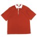 画像1: BARBARIAN（バーバリアン）Light Weight Rugby Collar Short Sleeve Shirt（ライトウエイトラグビーカラーショートスリーブシャツ）"SOLID" / Rust（ラスト） (1)