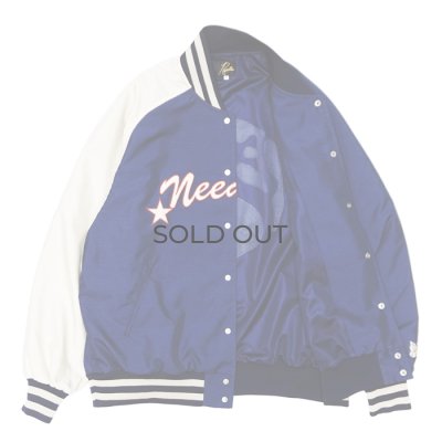 画像3: NEEDLES（ニードルズ）Stadium Jacket（スタジアムジャケット）"Poly Shantung" / Navy（ネイビー）