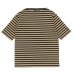画像1: SAINT JAMES（セントジェームス）OUESSANT SHORT SLEEVE（ウエッソンショートスリーブ）"BORDER" / HAMAC×NOIR（ダークベージュ×ブラック） (1)