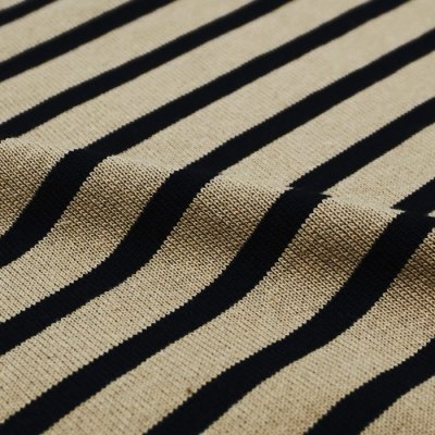 画像6: SAINT JAMES（セントジェームス）OUESSANT SHORT SLEEVE（ウエッソンショートスリーブ）"BORDER" / HAMAC×NOIR（ダークベージュ×ブラック）