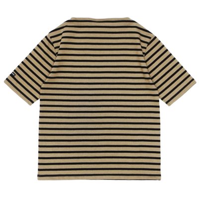 画像2: SAINT JAMES（セントジェームス）OUESSANT SHORT SLEEVE（ウエッソンショートスリーブ）"BORDER" / HAMAC×NOIR（ダークベージュ×ブラック）