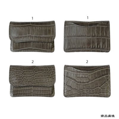 画像8: WILD SWANS（ワイルドスワンズ）TONGUE（タング）マルチコインケース/グレー"POROSUS（ポロサス）"×ブラック"サドルプルアップ"
