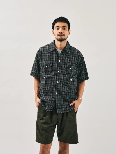 画像7: Post O'Alls（ポストオーバーオールズ）Town&Country HAVANA（タウン＆カントリーハバナ）"Cotton broadcloth check" / Black（ブラック）