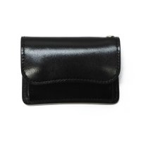 WILD SWANS（ワイルドスワンズ）TONGUE(EYELET)（タング アイレット）マルチコインケース"サドルプルアップ"/Black（ブラック）
